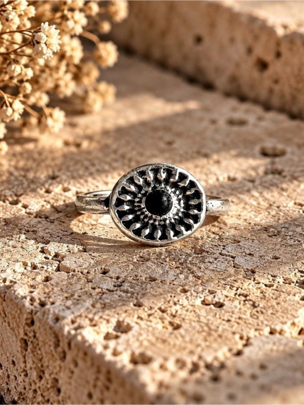Black Stone Statement Ring